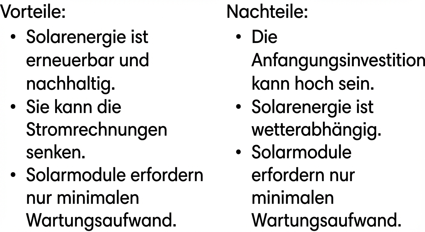 Liste der Nachteile