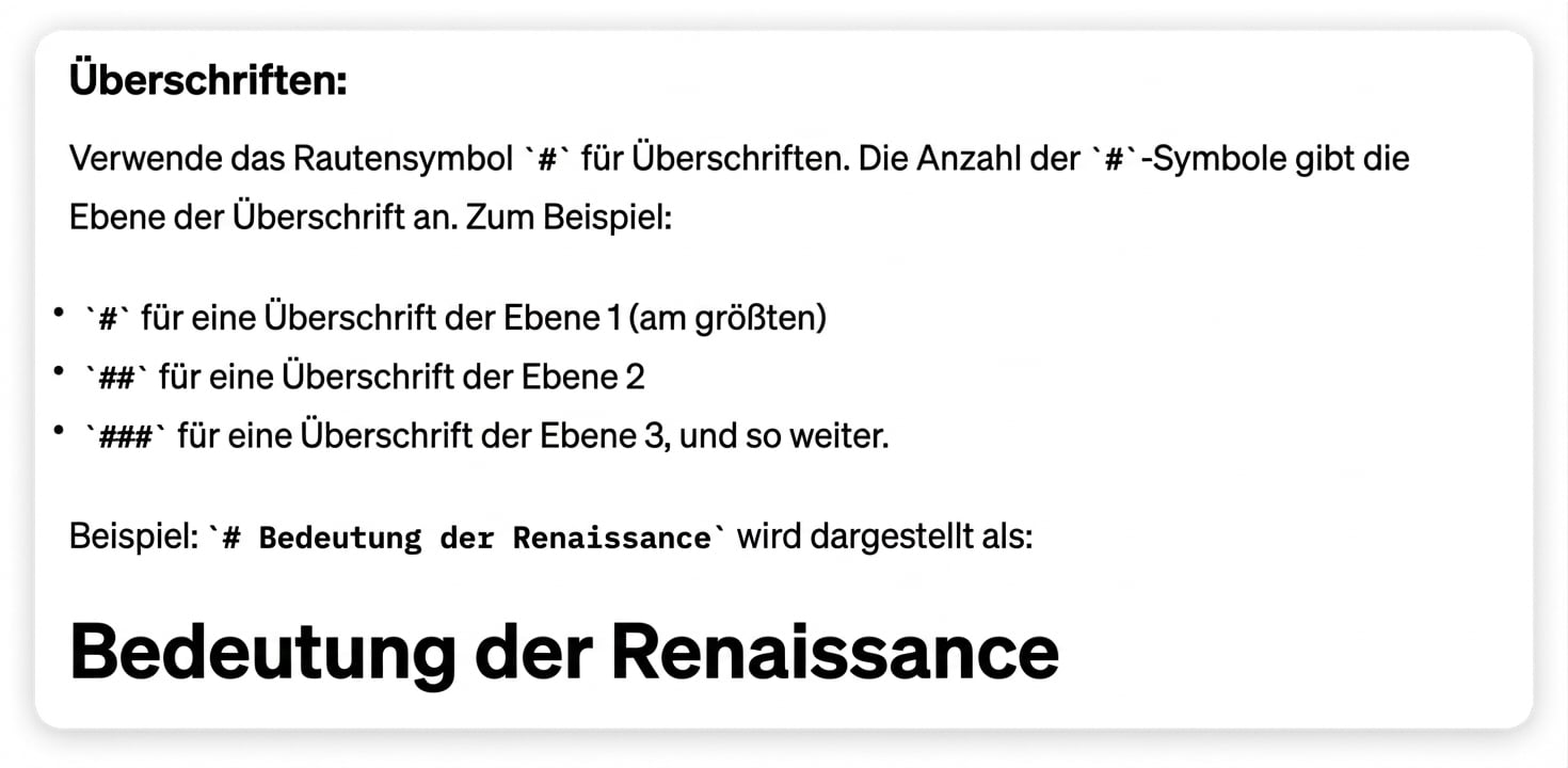 Beispiel für Überschriften