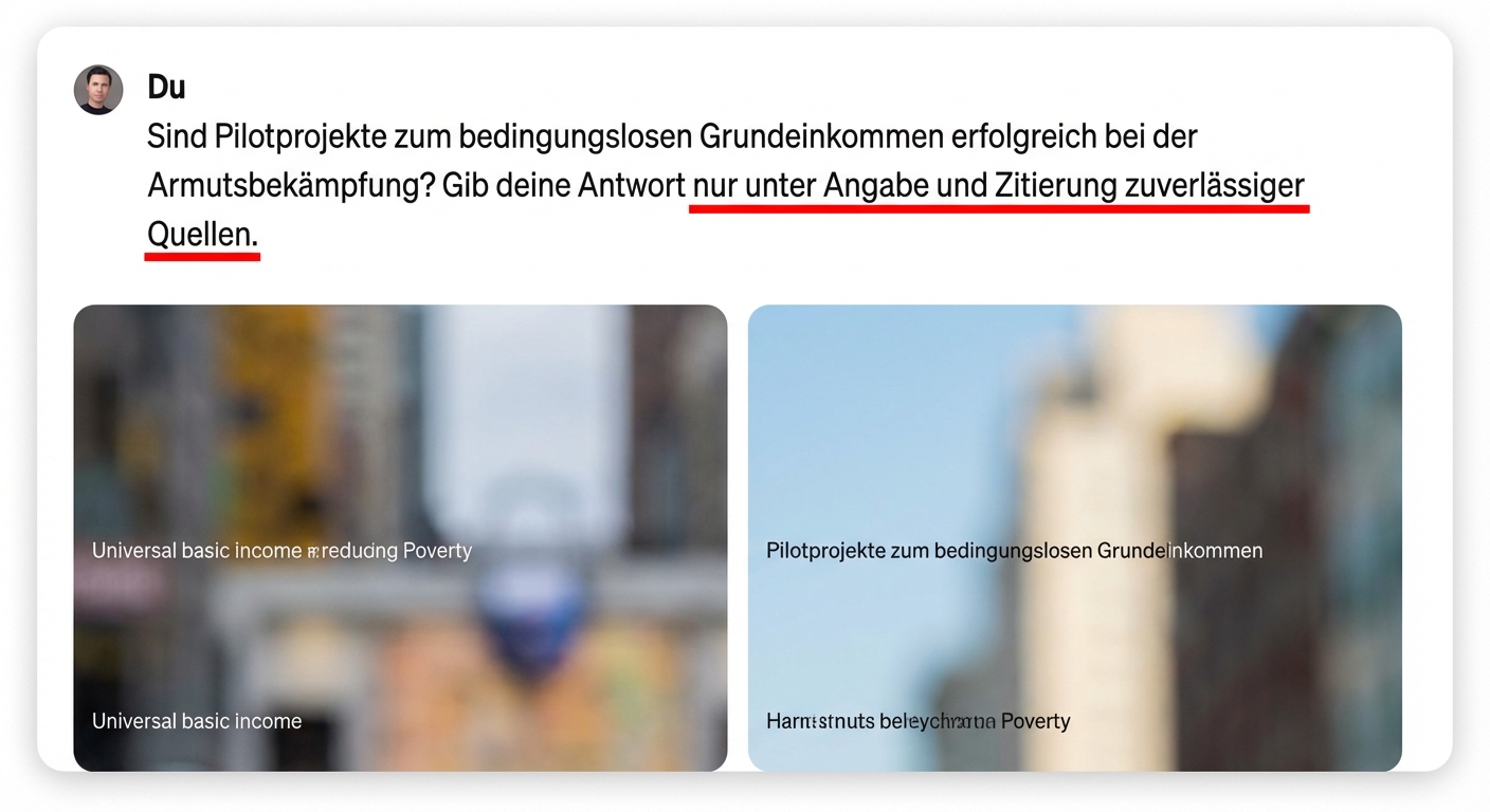 Sind Versuche mit einem universellen Grundeinkommen erfolgreich bei der Armutsbekämpfung? Belege deine Antwort, indem du nur verlässliche Quellen zitierst.