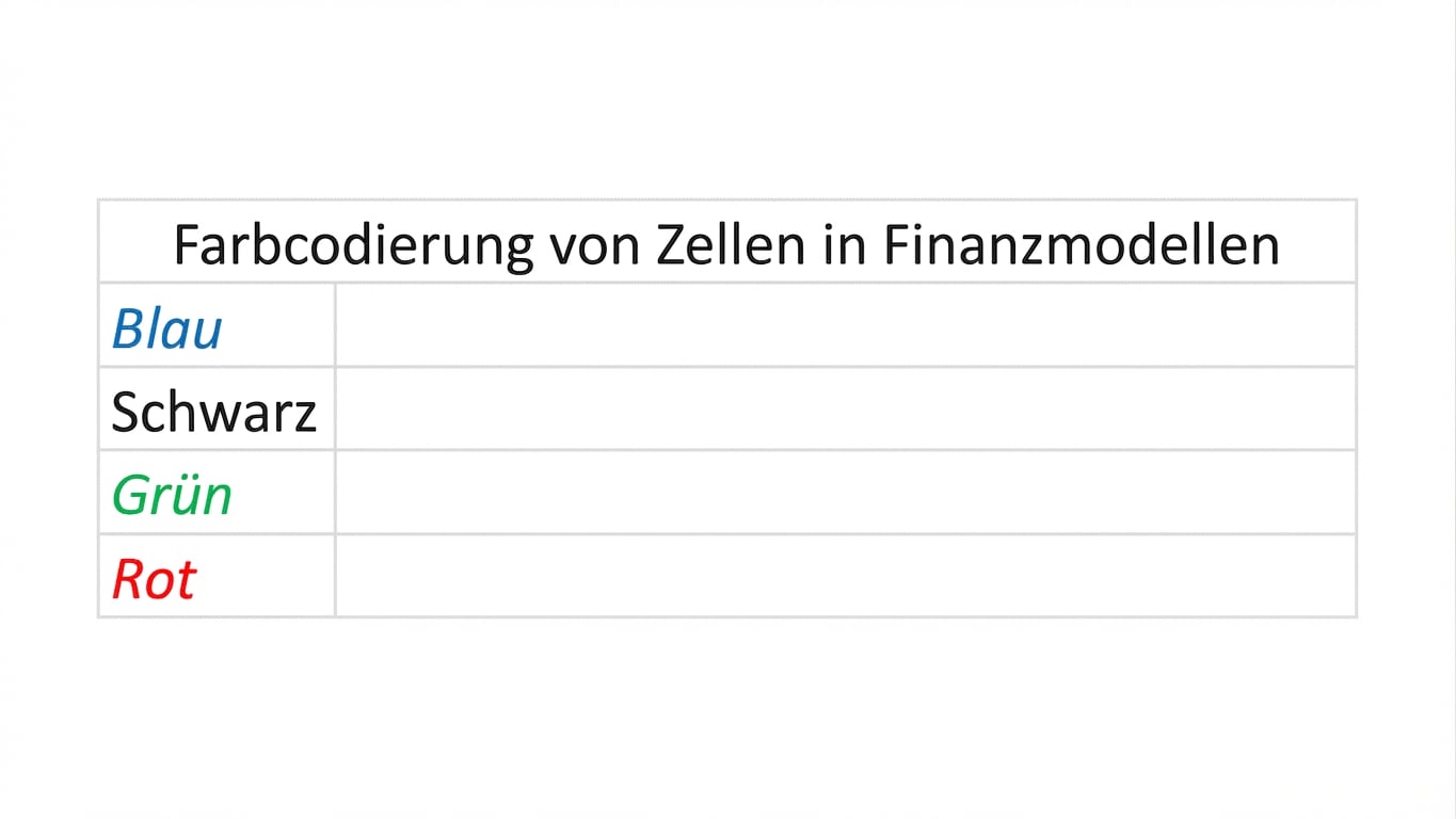 Farbcodierung im Finanzmodell (leer)