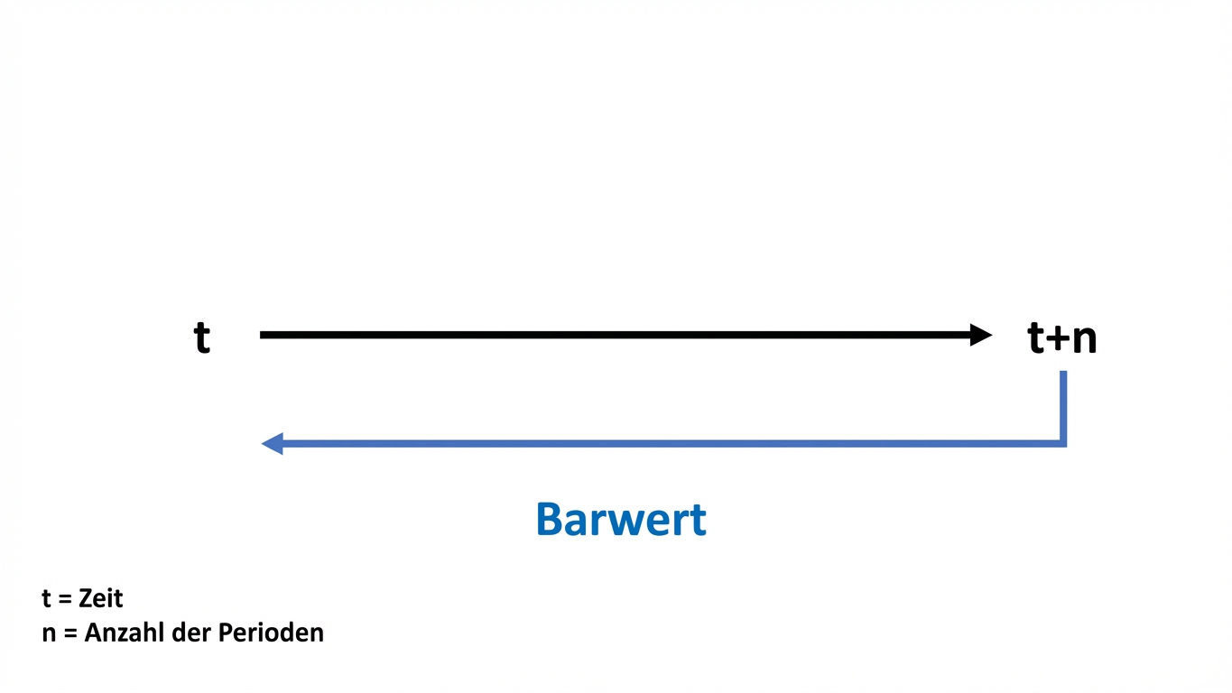Beispiel für Barwertberechnung auf Zeitachse