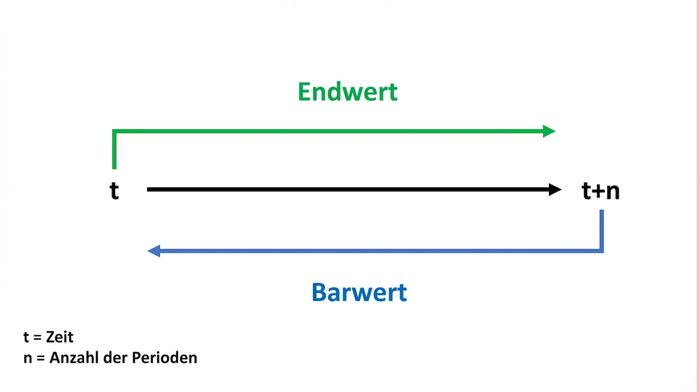 Zeitachse mit FV oben und PV unten