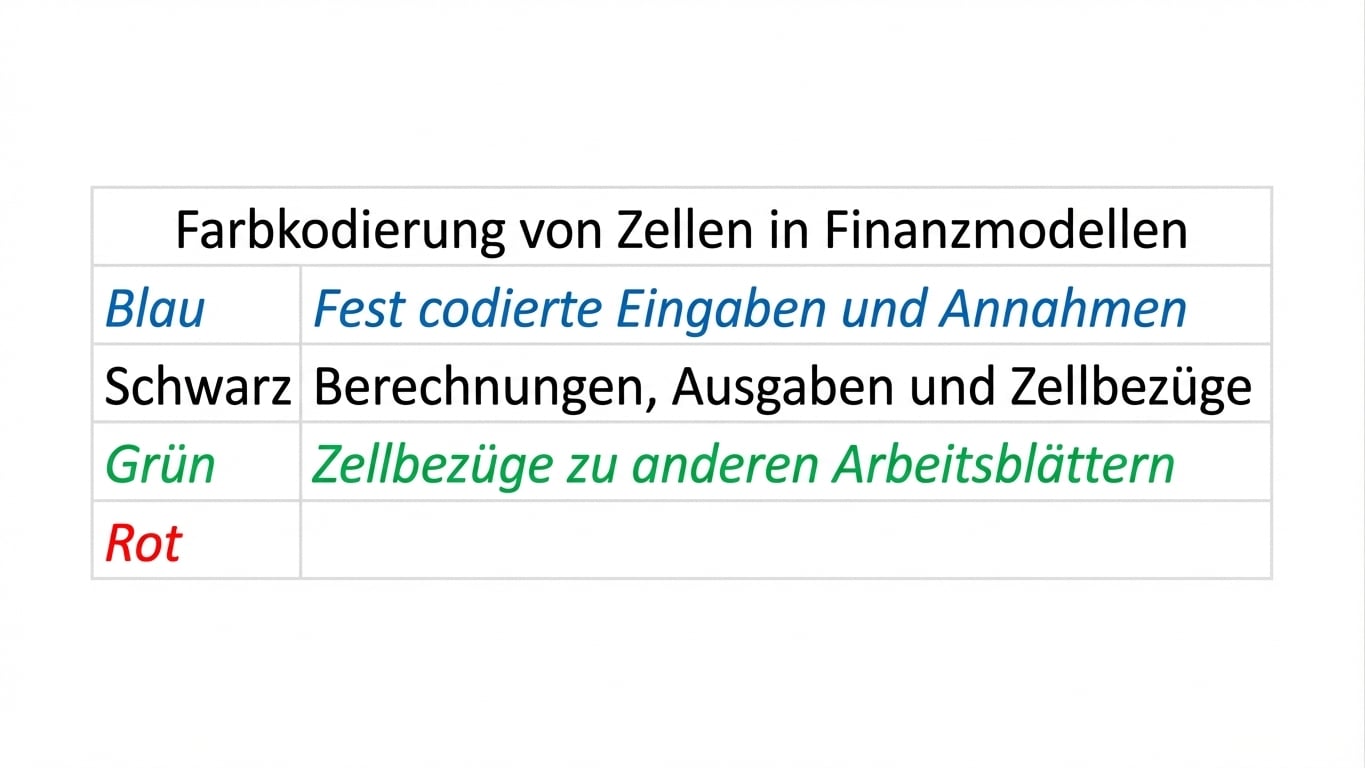 Farbcodierung mit Blau, Schwarz und Grün