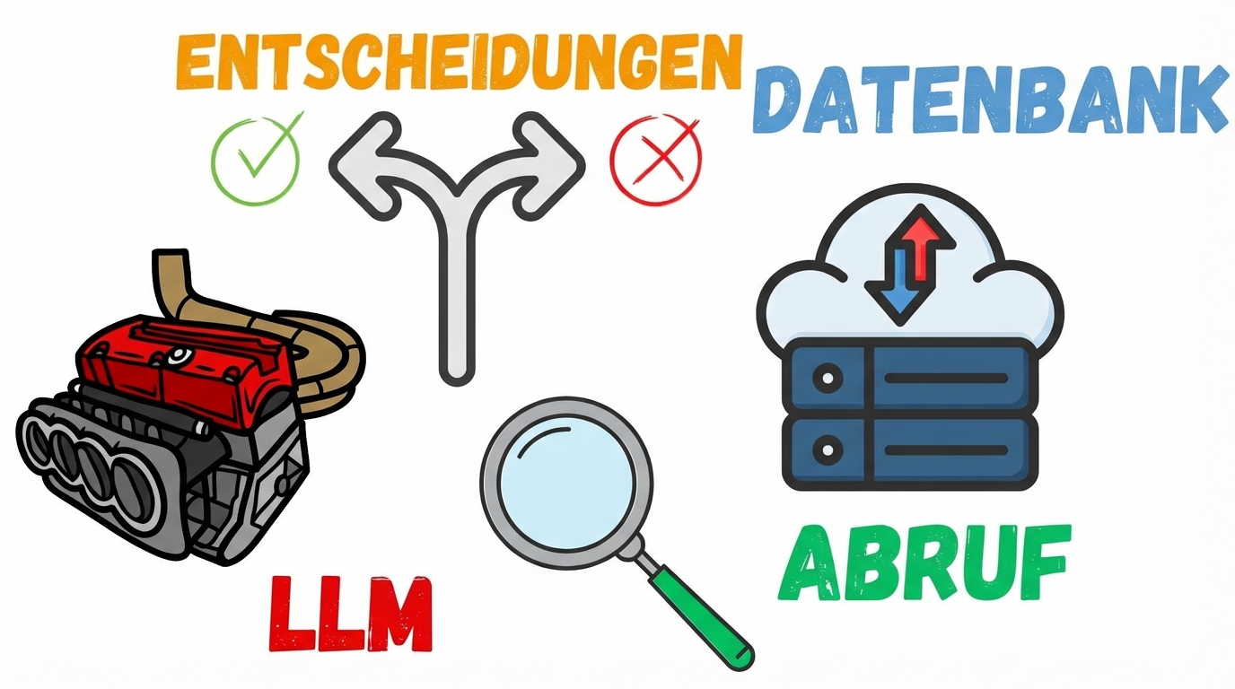 Eine Lupe, die das Finden und Abrufen von Infos symbolisiert.