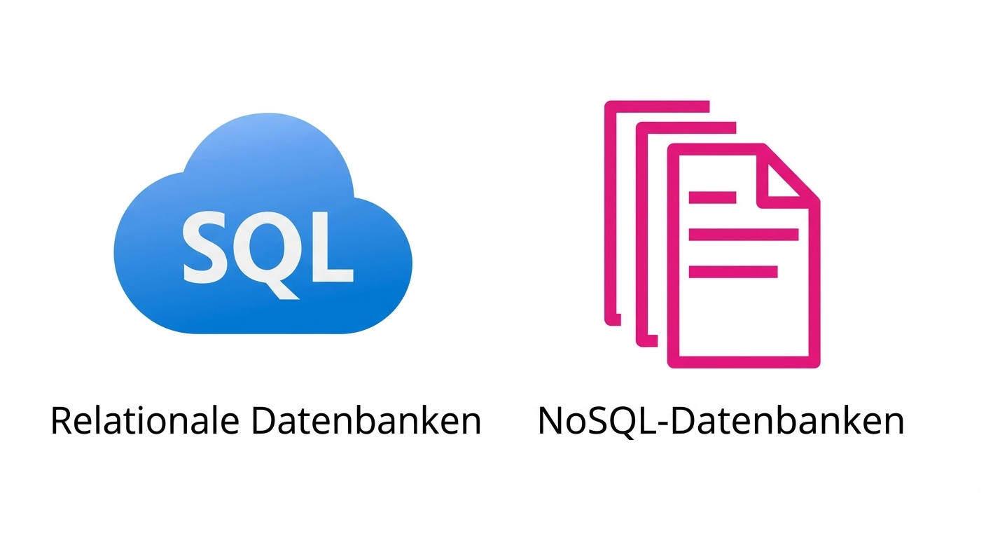 Zwei Symbole für relationale und NoSQL-Datenbanken.