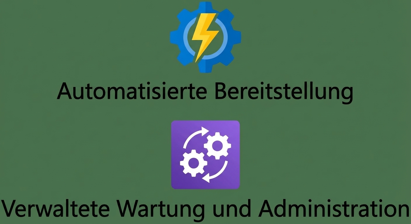 Zwei Symbole für automatische Bereitstellung und verwaltete Wartung.