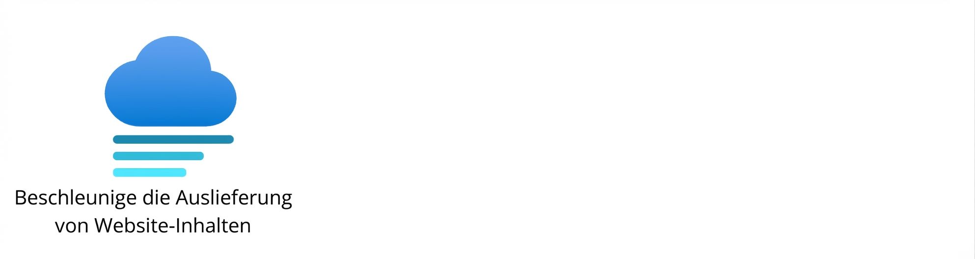 Ein Symbol für beschleunigte Website-Inhaltsbewegung.