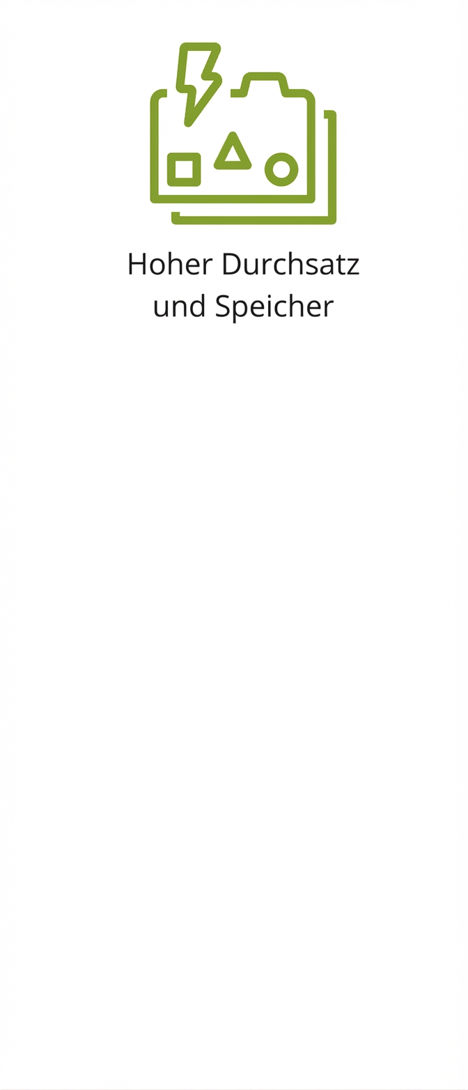 Ein Symbol für hohen Durchsatz und Speicher.