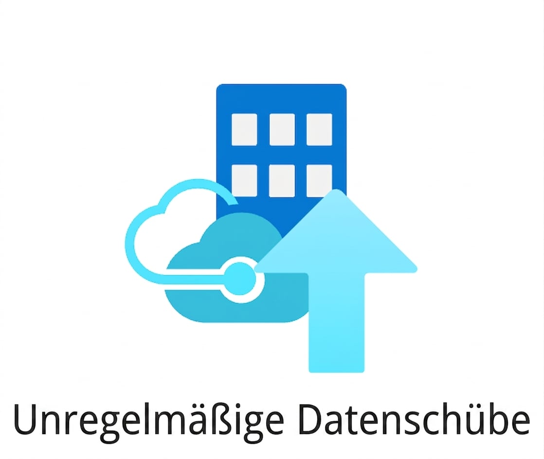 Ein Symbol für ungleichmäßige Datenbursts.