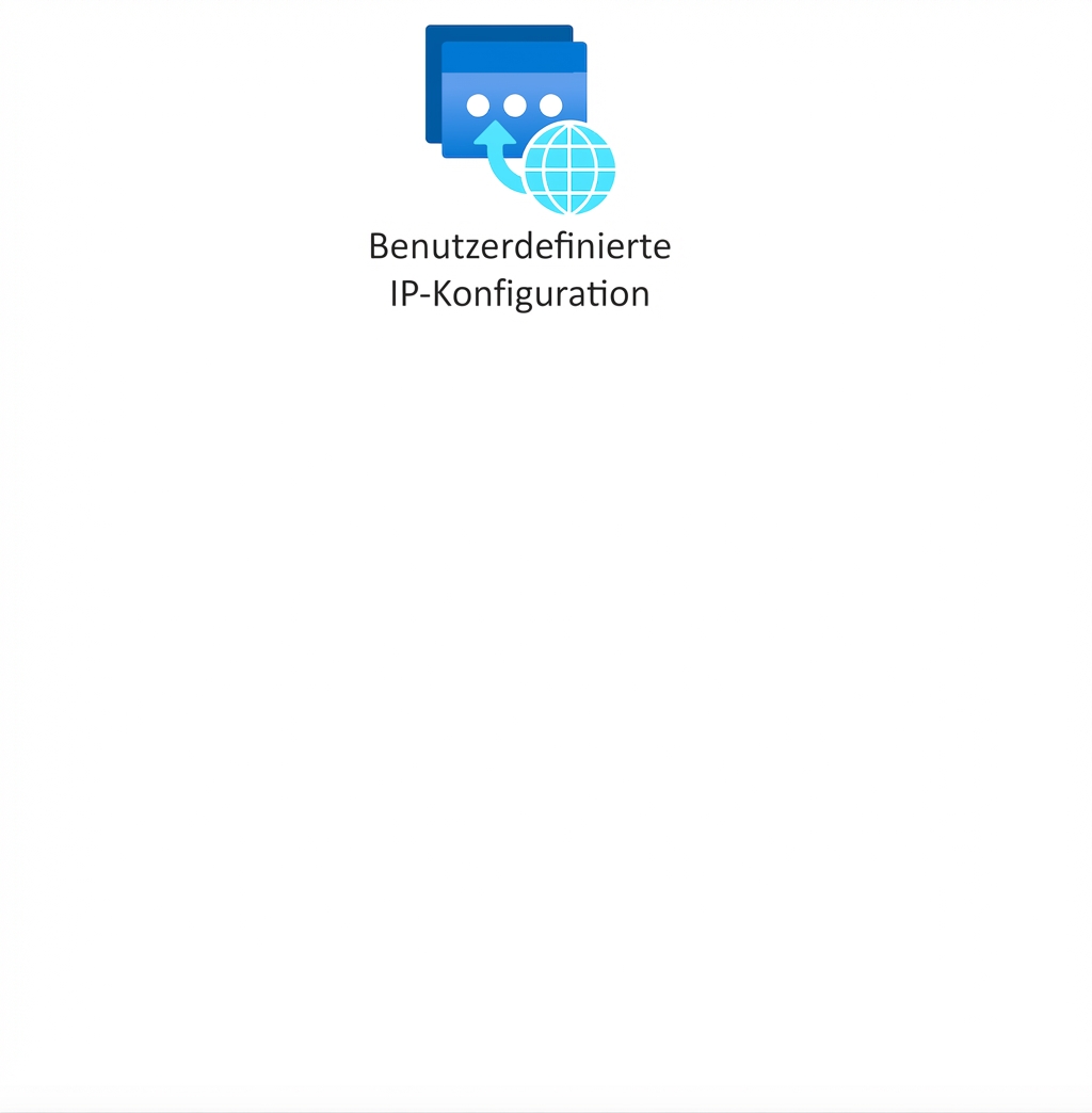 Ein Symbol für benutzerdefinierte IP-Konfiguration.