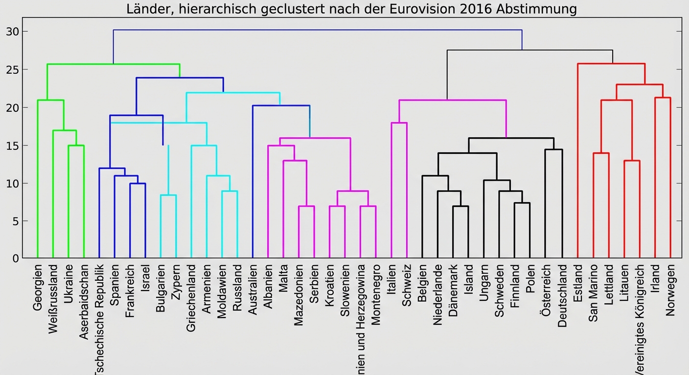 Eurovision hierarchisches Clustering
