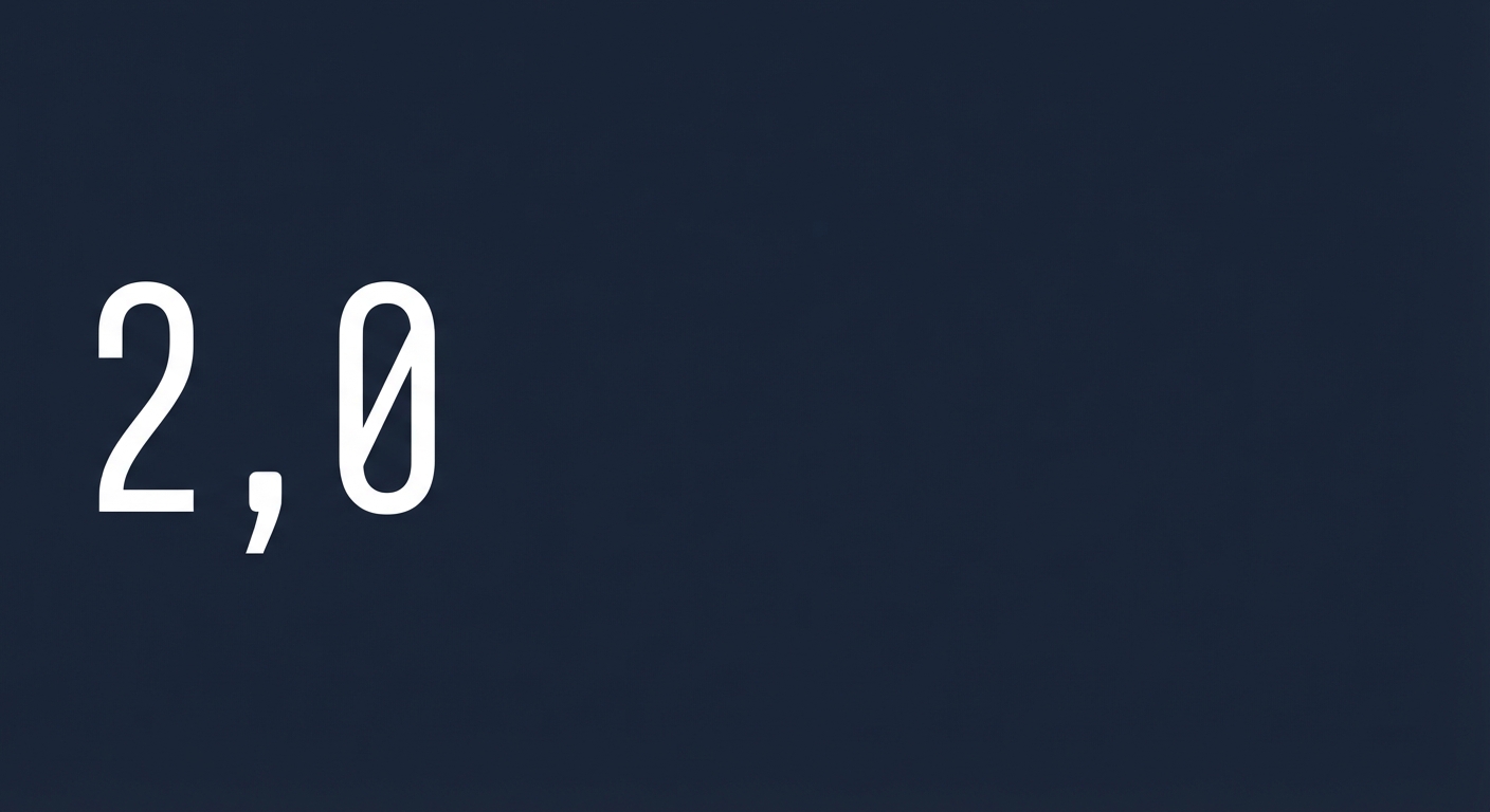 Ausgabe, die das Ergebnis 2.0 ohne Fehler anzeigt