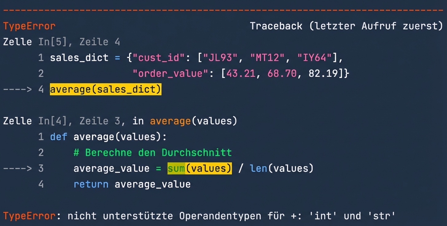 Traceback mit TypeError