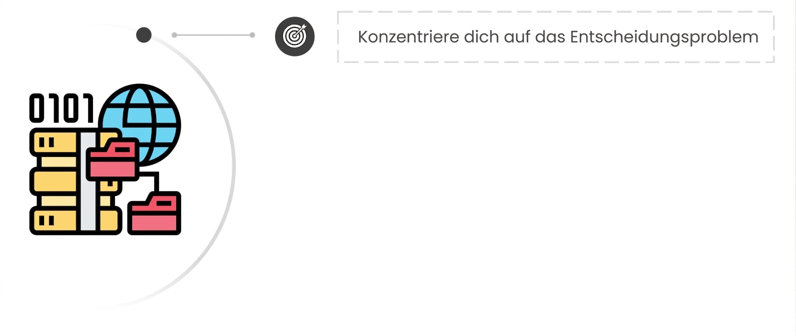 Ein Symbol mit Aktenordnern vor einem Fileserver und einer blauen Weltkugel im Hintergrund