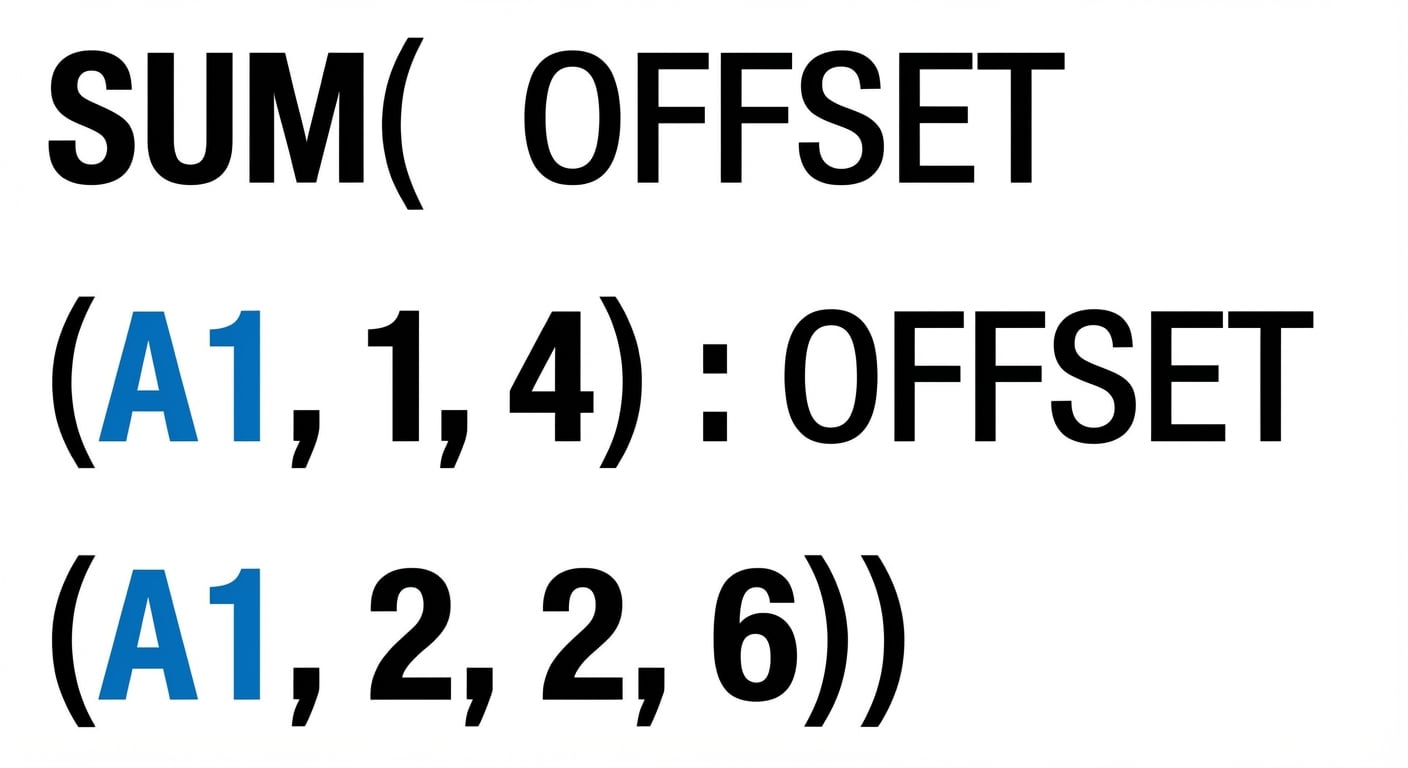 Beispiel für SUM und OFFSET in Excel