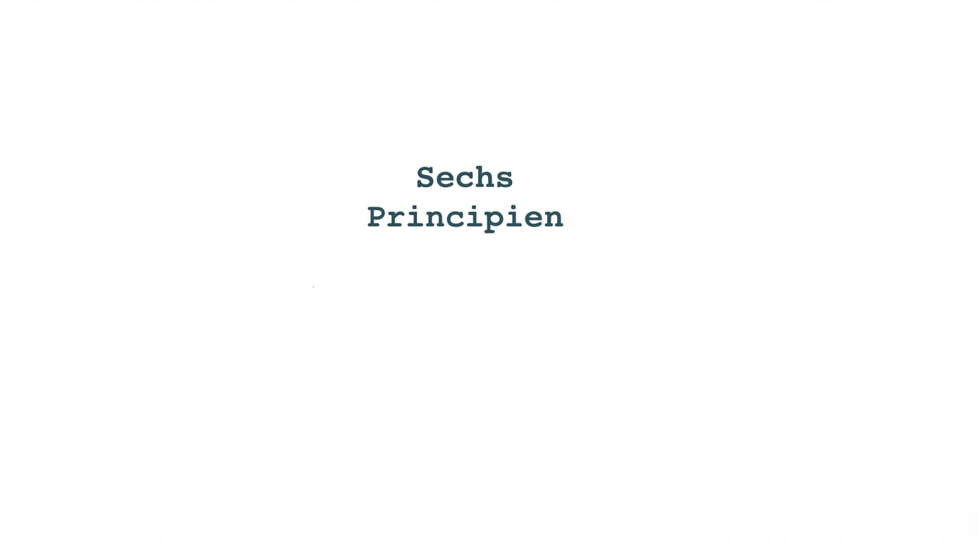 Ein Text mit dem Titel: Sechs Prinzipien