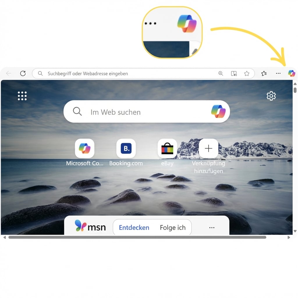 Copilot-Symbol in Edge