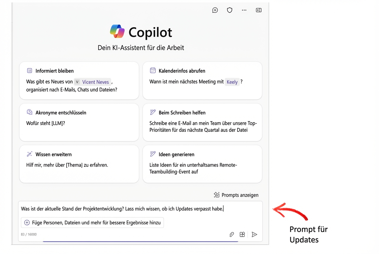 Chat mit Eingabeaufforderungen
