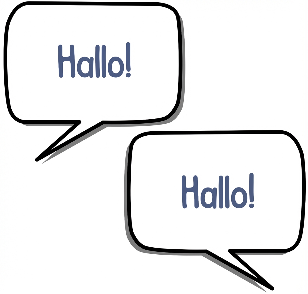 Übersetzung von „Hallo“ vom Englischen ins Spanische.