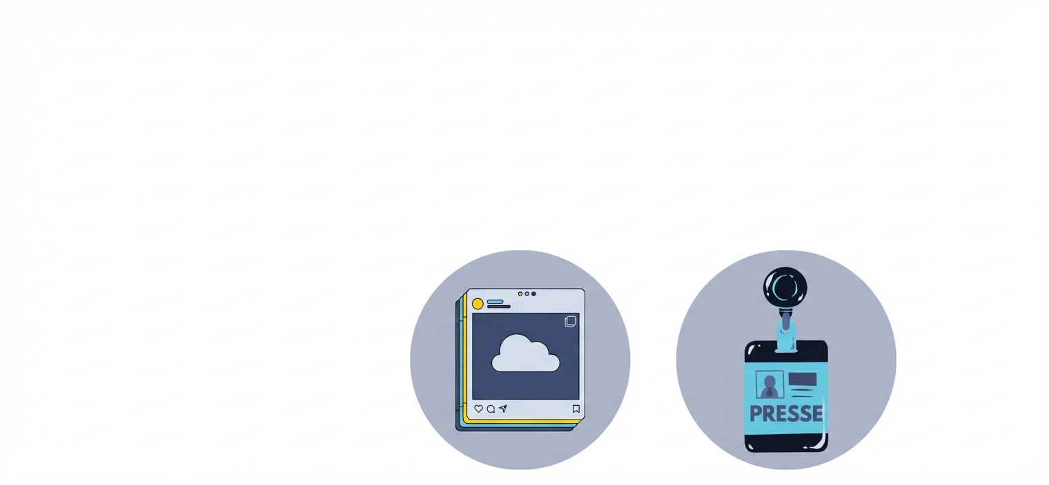 Bullet mit Social-Media-Beiträgen