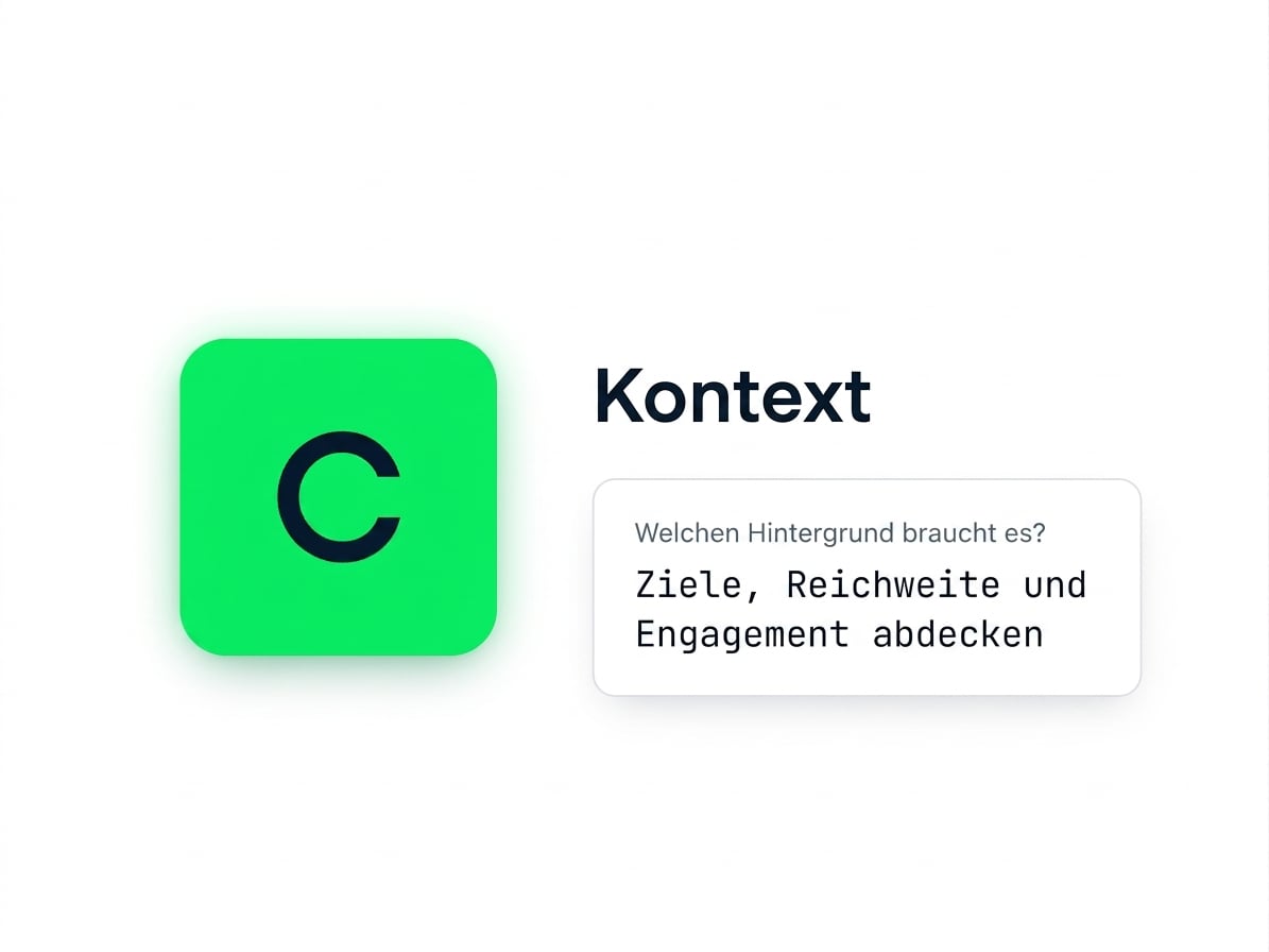 Die „Context"-Kachel des GCSE-Frameworks mit einem kurzen Beispiel-Prompt