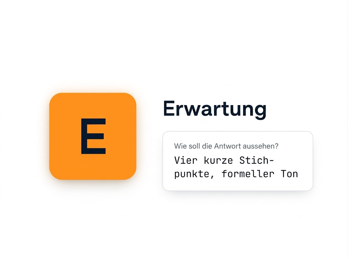 Die „Expectation"-Kachel des GCSE-Frameworks mit einem kurzen Beispiel-Prompt