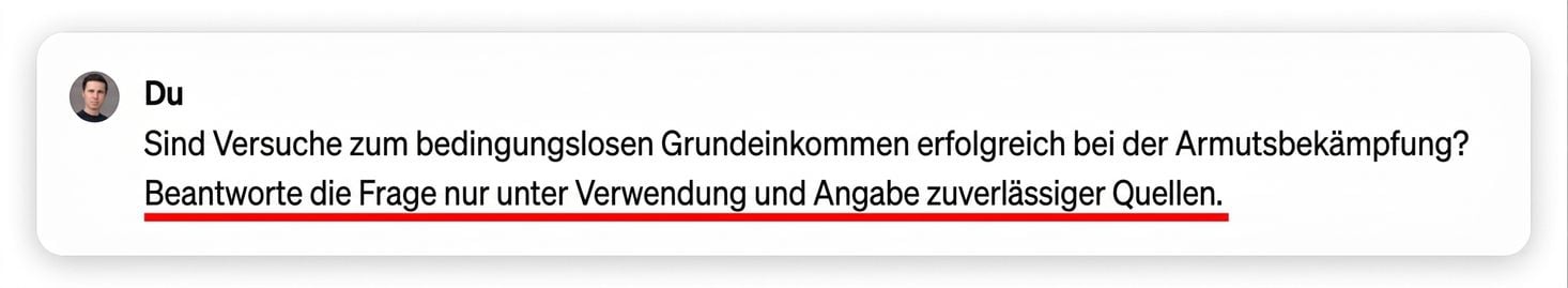 Sind Versuche mit einem universellen Grundeinkommen erfolgreich bei der Armutsbekämpfung? Belege deine Antwort, indem du nur verlässliche Quellen zitierst.