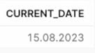 Current date result