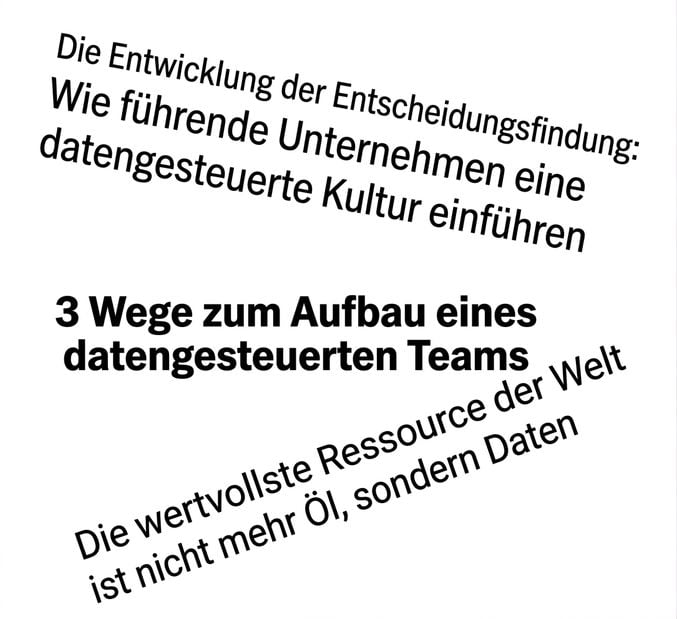 Schlagzeilen über datengetriebene Entscheidungen