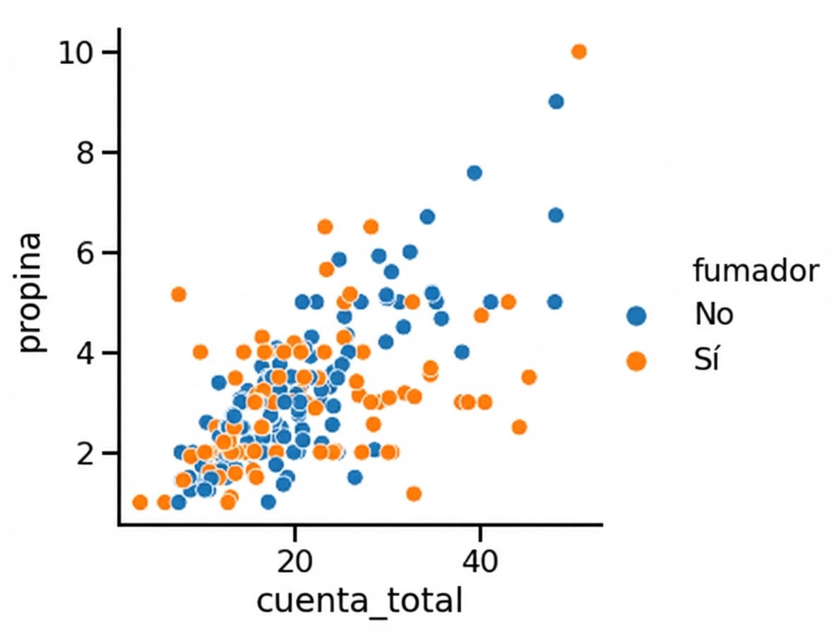 Gráfico de dispersión con tono