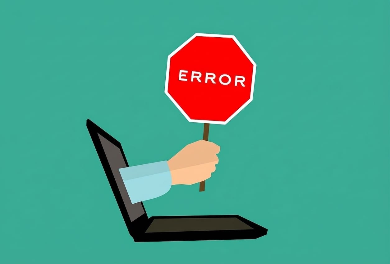 Imagen que representa un error de computadora