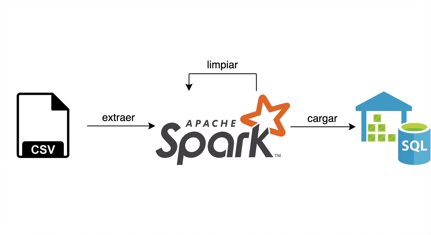 Ejemplo de pipeline simple que extrae de CSV usando Spark