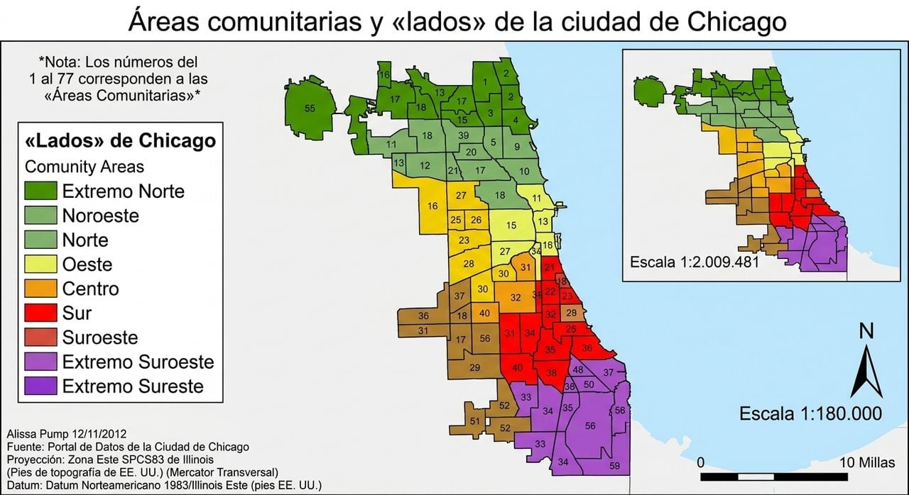 Mapa de los barrios de Chicago