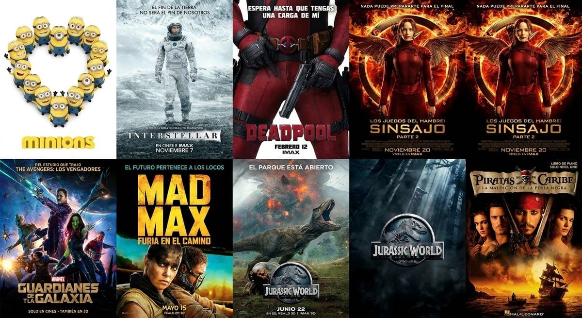 Collage de carteles de películas