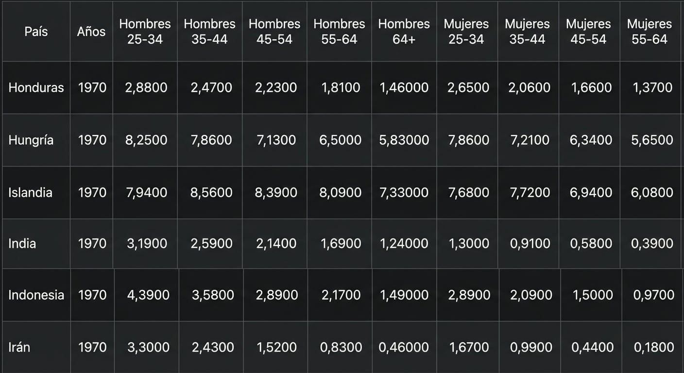 Años promedio de escolaridad