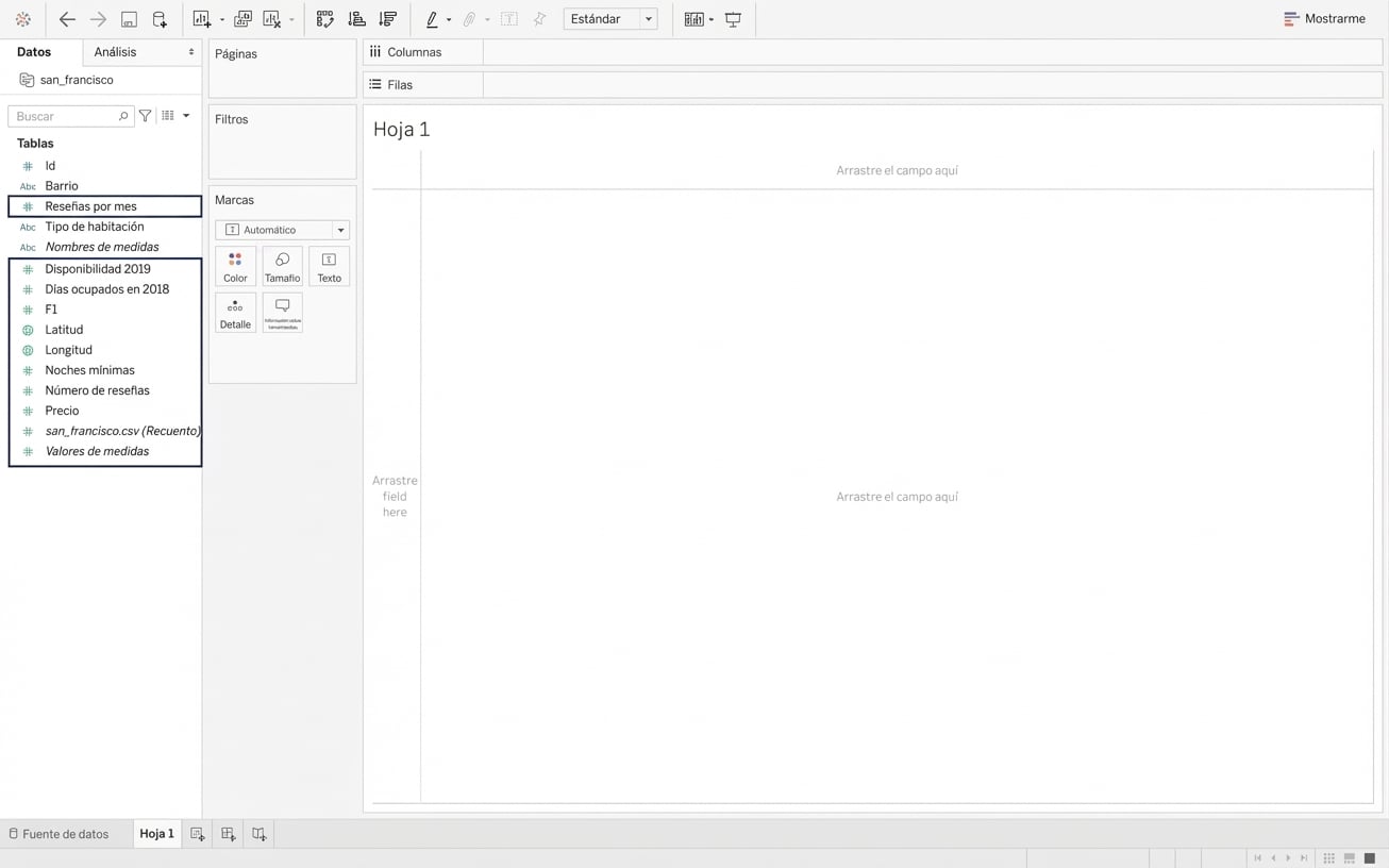 los campos continuos son verdes