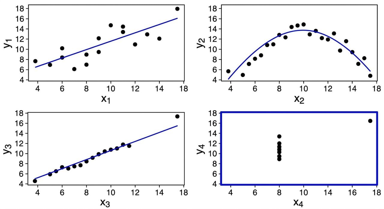 correlación de Anscombe alterada