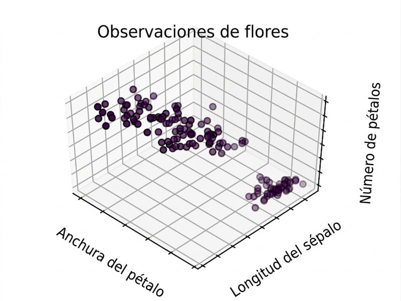 Datos de observación de flores