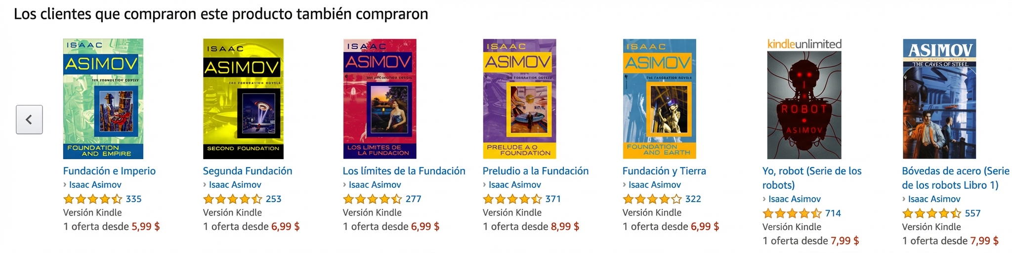recomendación de amazon