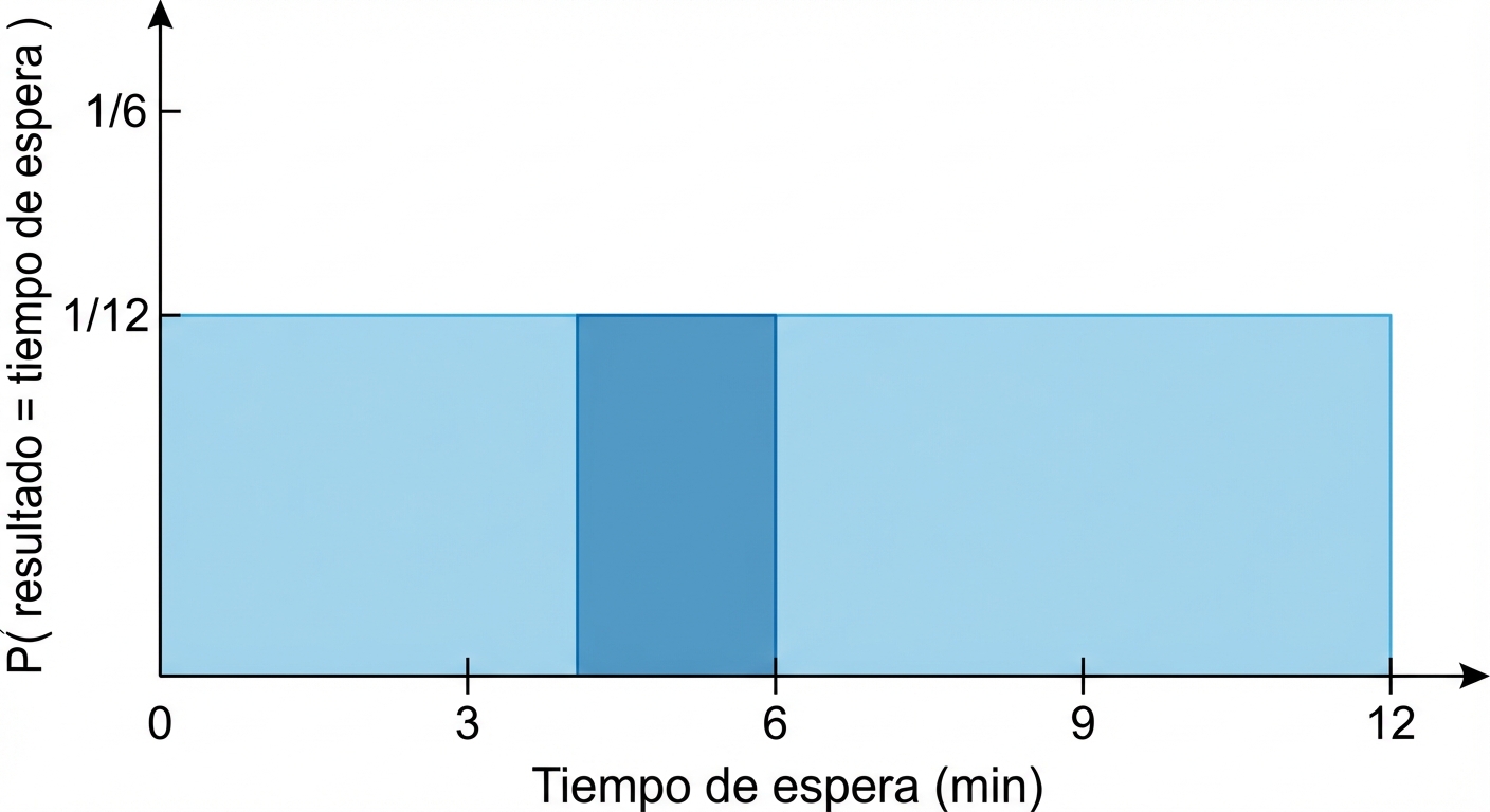 Área entre 4 y 7 resaltada bajo la línea horizontal
