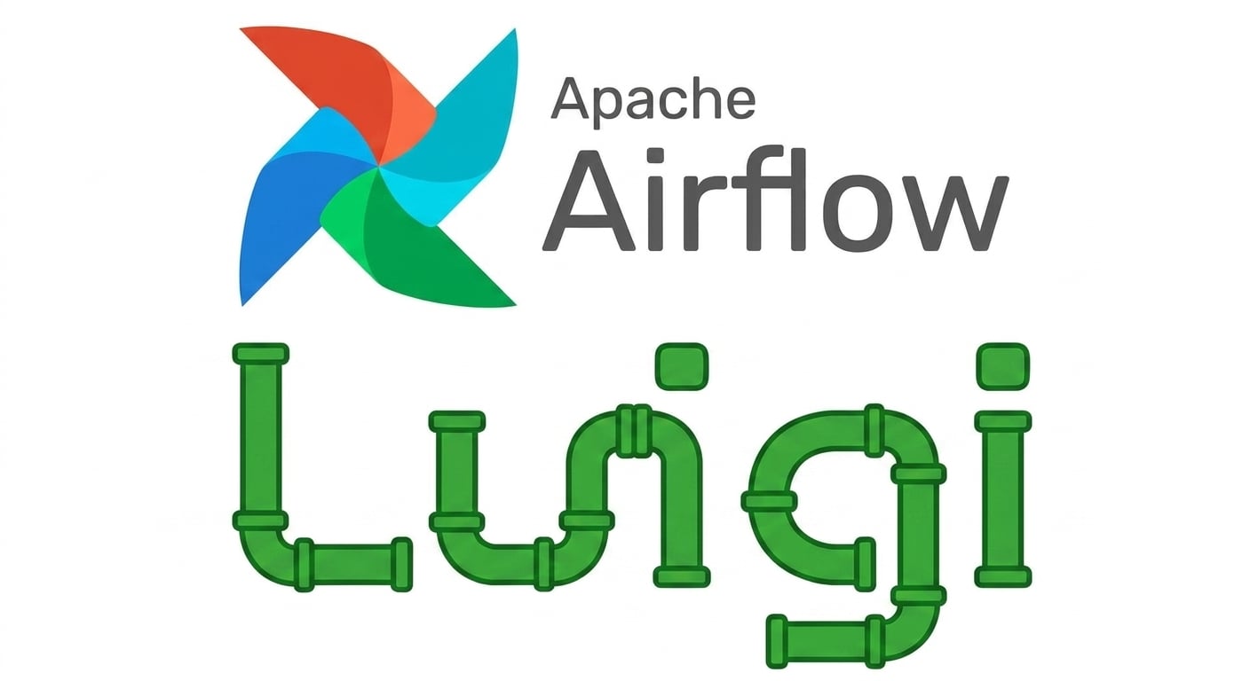 logotipos de Airflow y Luigi