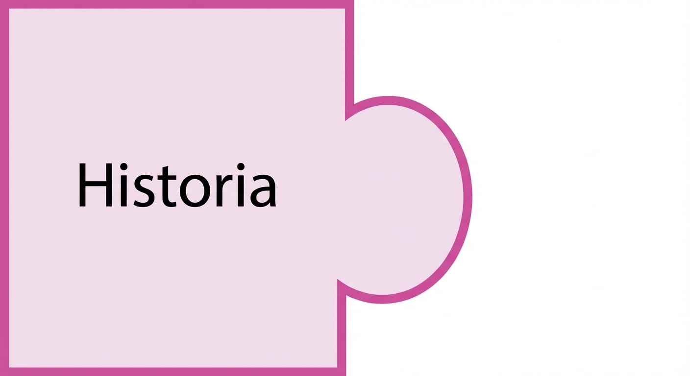 Pieza de puzle con la palabra historia