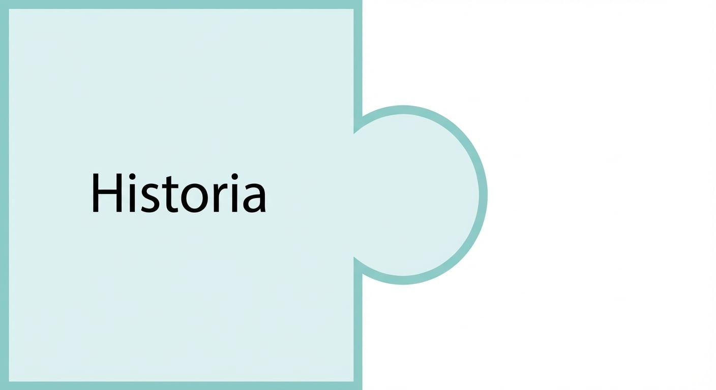 pieza de rompecabezas con la palabra historia