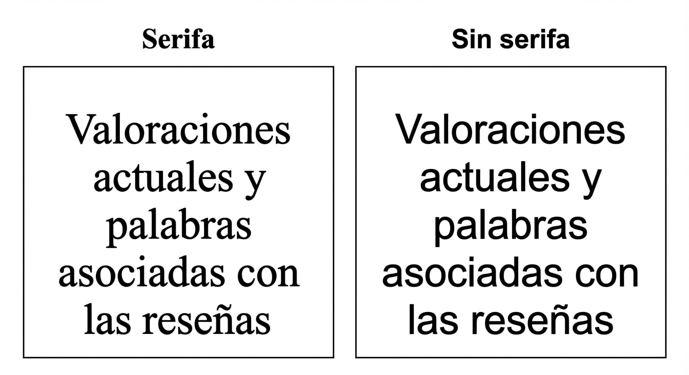 diapositivas con fuentes serif y sans serif
