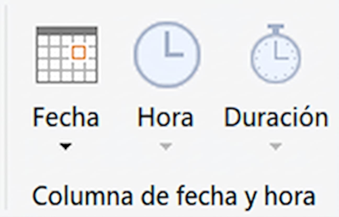 Captura de pantalla que muestra la opción de transformación de fecha en Power Query