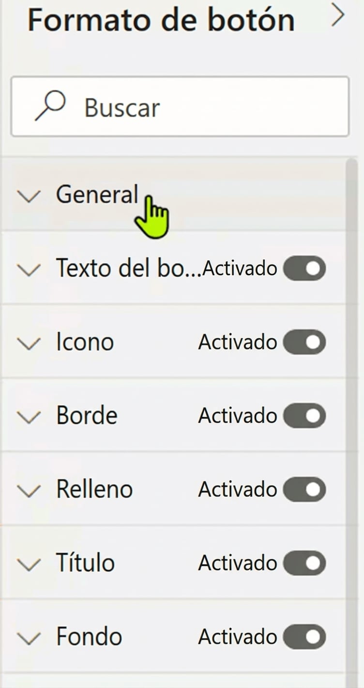 Los botones pueden tener cuatro estados
