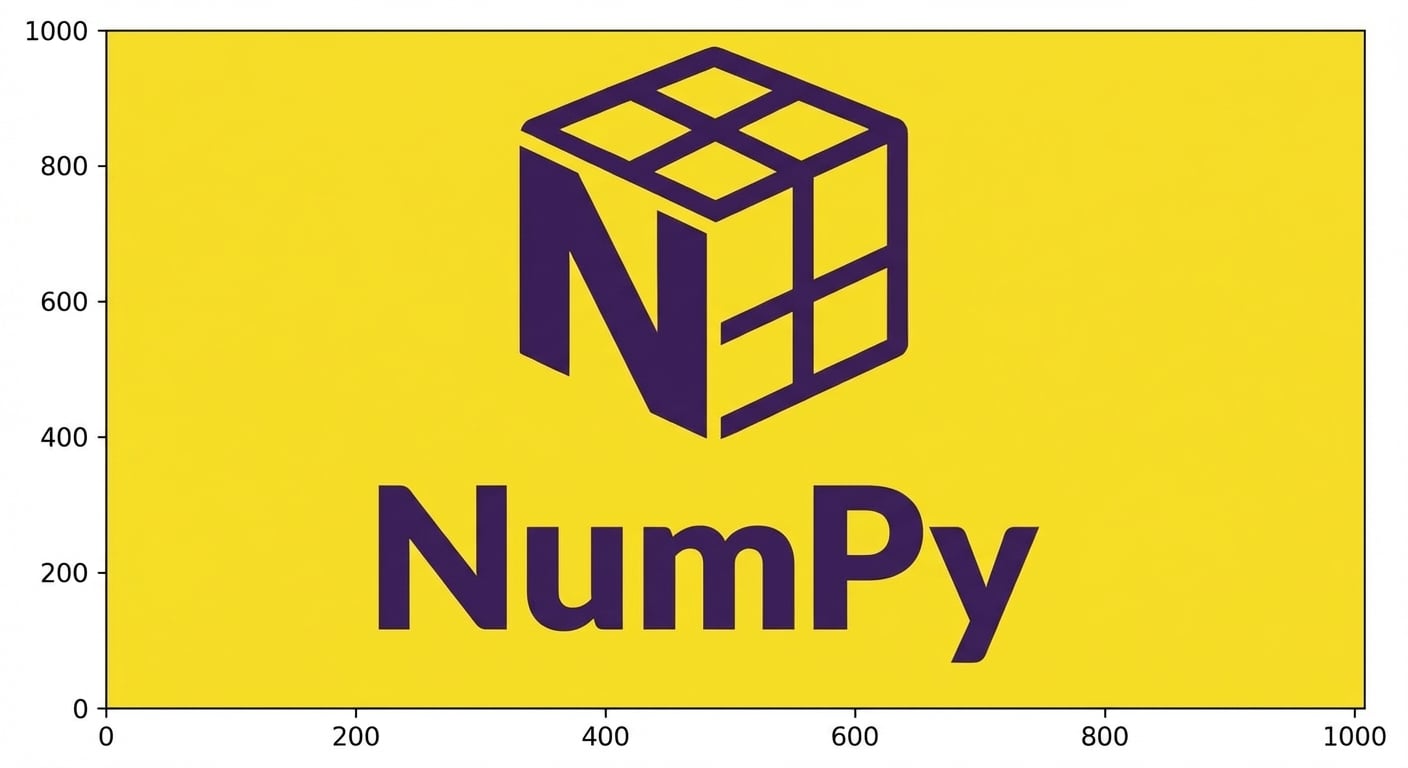 Un gráfico de los valores rojos del logo de NumPy