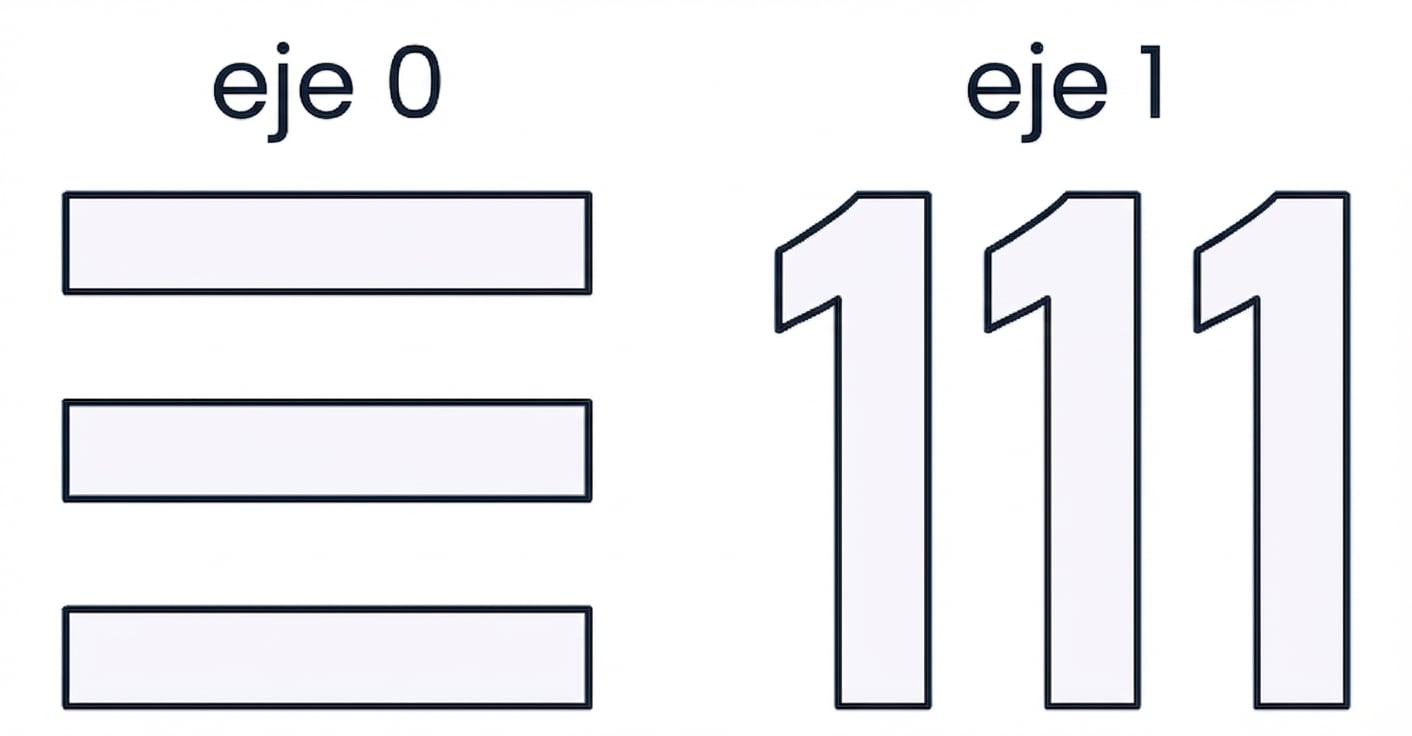 Gráfico que muestra que el número uno parece una columna