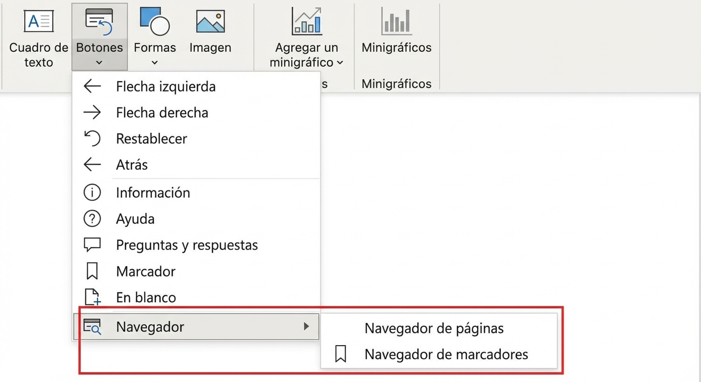 La opción de navegador