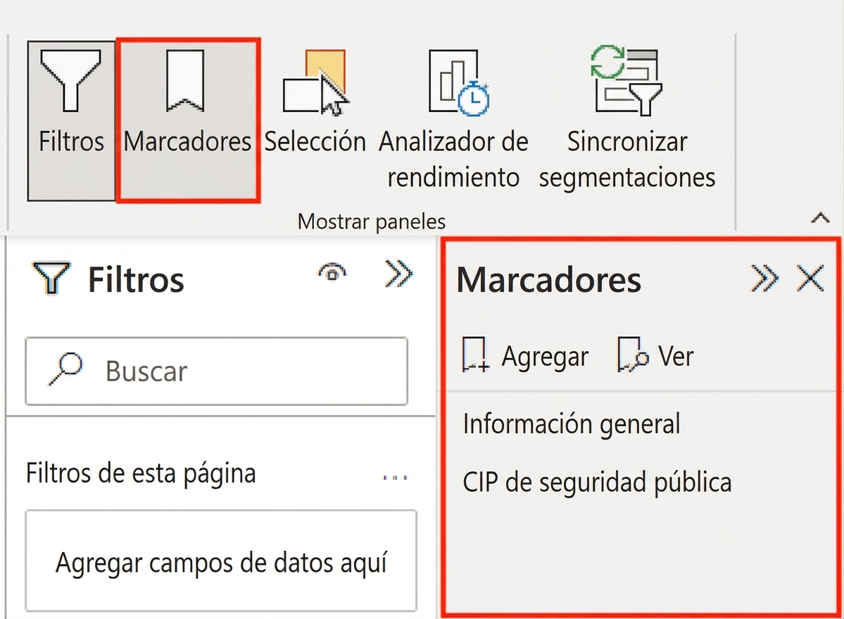 El navegador de marcadores y cómo activarlo